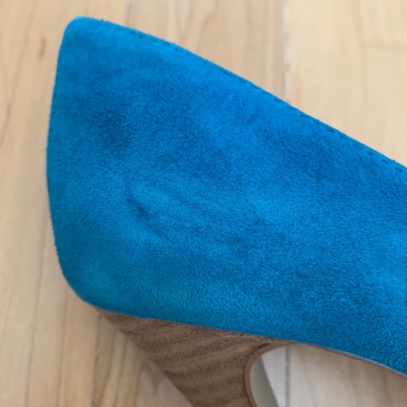 Steve Madden Women’s Turquoise Suede Platform Heels Size 6 - Picture 7 of 11